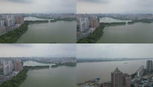 江西九江城市风光航拍高清在线视频素材下载