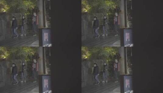 成都文殊院夜景集市汉服活动人文拍摄视频高清在线视频素材下载