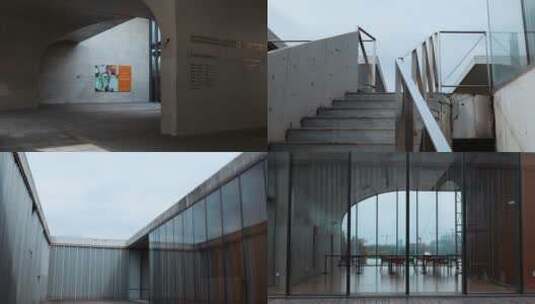 上海龙美术馆建筑外观高清在线视频素材下载