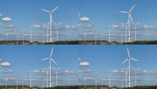 新能源 风能风电风力 能源 航拍 太阳能高清在线视频素材下载