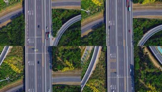 4k 航拍青岛胶州湾跨海大桥高速公路特写高清在线视频素材下载