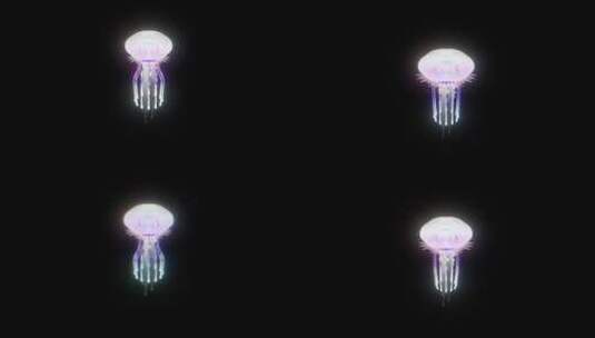 4K仰视视街道霓虹灯招牌水母高清在线视频素材下载