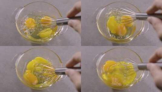 4K打蛋器抽动鸡蛋特写高清在线视频素材下载