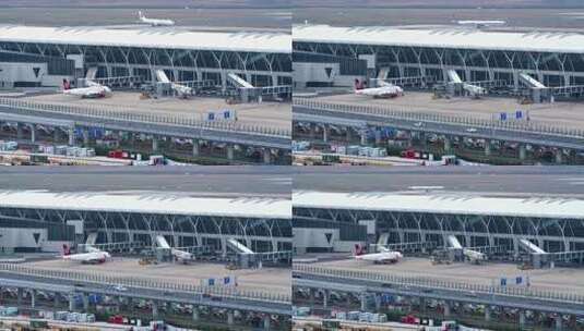 上海浦东国际机场延时摄影高清在线视频素材下载