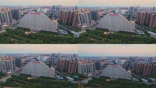 辽宁沈阳东北国际医院航拍浑南城市风景高清在线视频素材下载