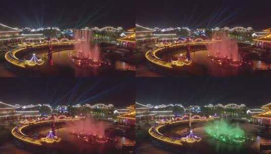 凤凰天仙城夜景航拍高清在线视频素材下载