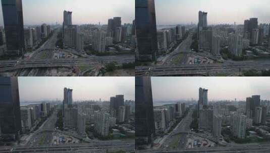 深圳福田区城市建筑交通高清在线视频素材下载