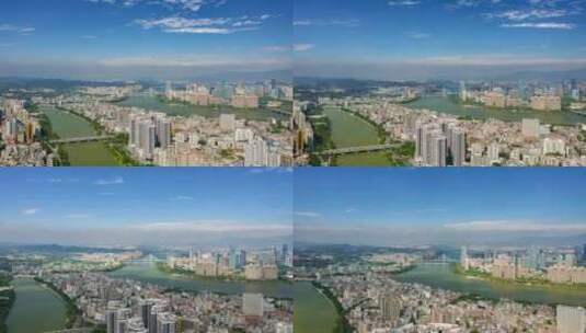 【4K超清】世贸中心望江北方向蓝天白云高清在线视频素材下载