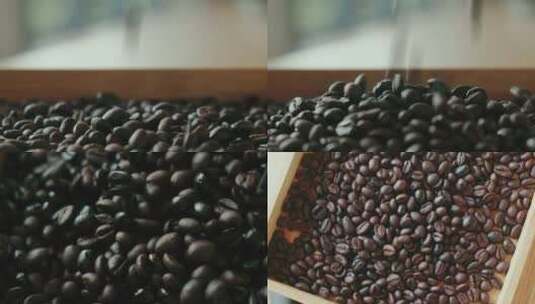 烘焙咖啡豆高清在线视频素材下载
