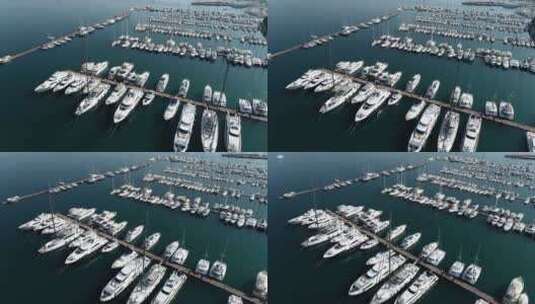 游艇和游艇在Marina高清在线视频素材下载