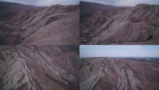 B新疆准噶尔盆地大漠戈壁山峦6高清在线视频素材下载