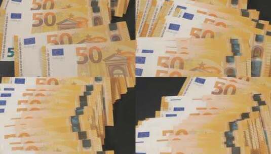 50欧元纸币高清在线视频素材下载