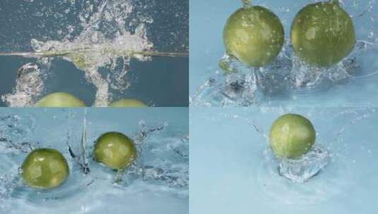 5K-柠檬高速摄影，柠檬展示，柠檬砸水创意高清在线视频素材下载