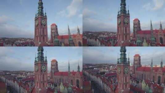 城市钟楼风景高清在线视频素材下载