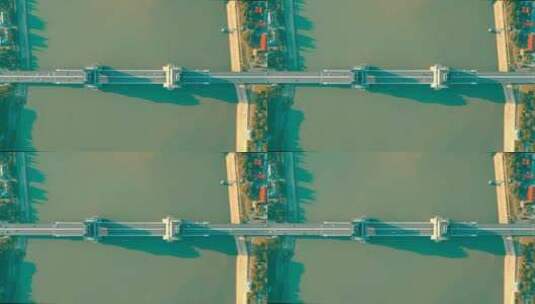 万福大桥过往的车辆高清在线视频素材下载