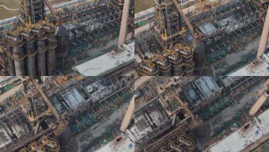 杭州钢铁厂航拍视频高清在线视频素材下载