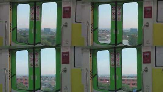 地铁窗外风景绍兴地铁实拍高清在线视频素材下载