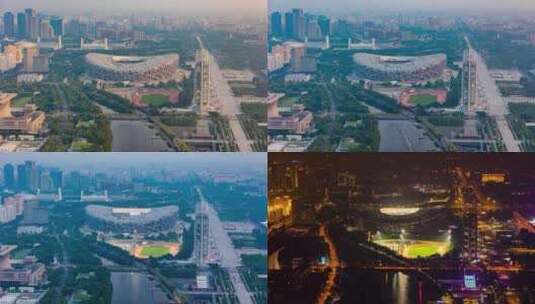北京鸟巢国家体育场日转夜延时高清在线视频素材下载