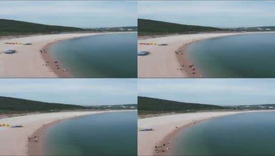 大海沙滩海浪风景竖屏航拍高清在线视频素材下载