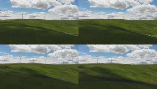 内蒙古 草原 风力发电高清在线视频素材下载