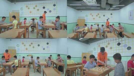 青少年象棋班4K高清在线视频素材下载
