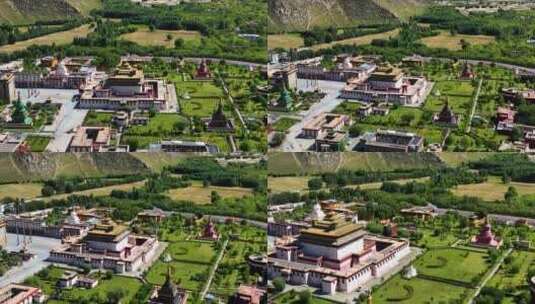 航拍西藏山南桑耶寺风光高清在线视频素材下载