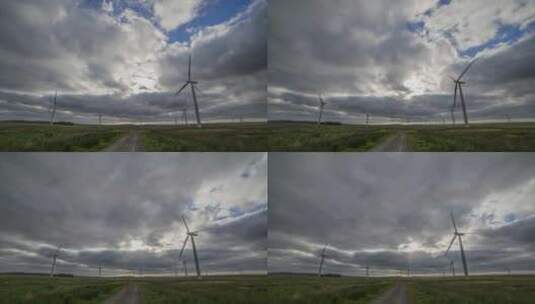 风力发电风车风能高清在线视频素材下载