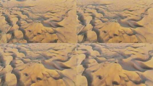 航拍内蒙古阿拉善巴丹吉林沙漠沙丘自然风景高清在线视频素材下载
