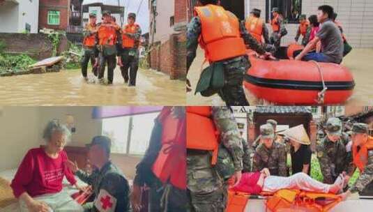 台风抗洪救灾高清在线视频素材下载
