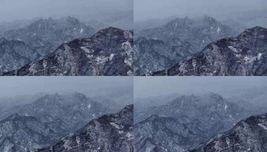 秦岭冬天 白雪皑皑高清在线视频素材下载