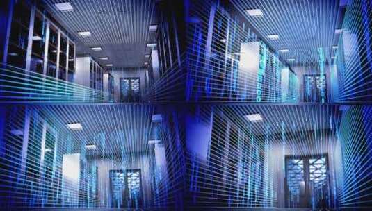 现代科技大数据机房中央数据库高清在线视频素材下载