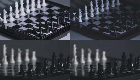 延时拍摄国际象棋棋盘光影延时摄影素材高清在线视频素材下载