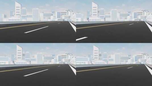 城市和公路建筑动画高清在线视频素材下载