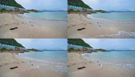 海南三亚海边海浪礁石海滩海岸线高清在线视频素材下载