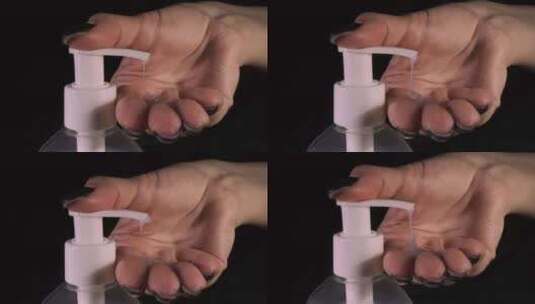 洗手液凝胶分配器，用于防止细菌和细菌的手高清在线视频素材下载