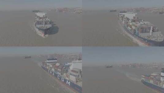 大货轮 集装箱船高清在线视频素材下载