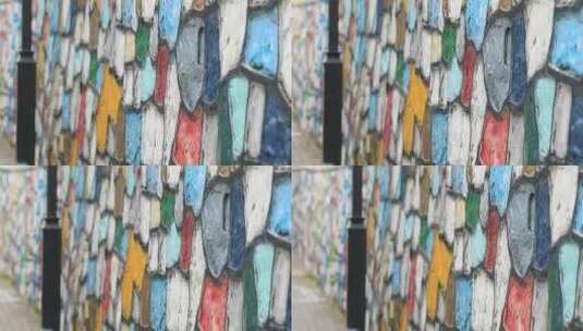 特色城市涂鸦墙高清在线视频素材下载