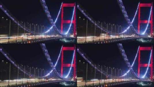 桥上超速行驶的交通高清在线视频素材下载