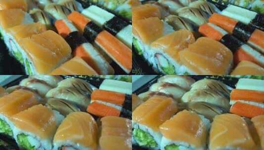日本传统海鲜寿司高清在线视频素材下载