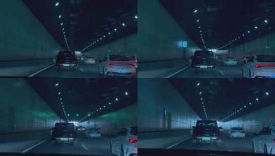 驾驶视角隧道行车1高清在线视频素材下载
