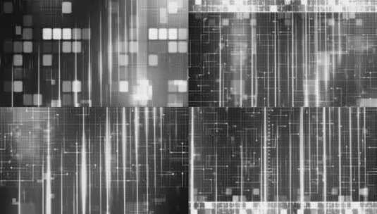 黑白科技感线条网格特效高清在线视频素材下载