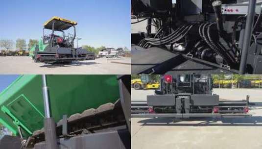 道路机械摊铺机液压展示高清在线视频素材下载