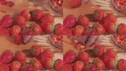 春季水果草莓高清在线视频素材下载
