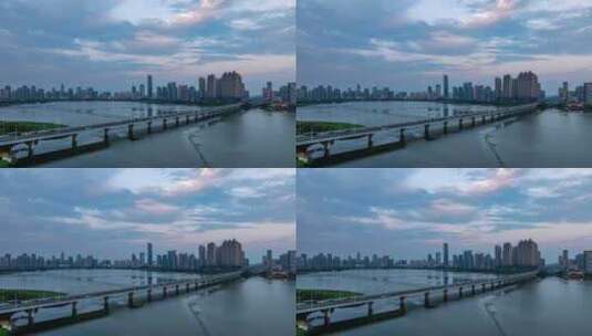 武汉沙湖晚霞延时高清在线视频素材下载