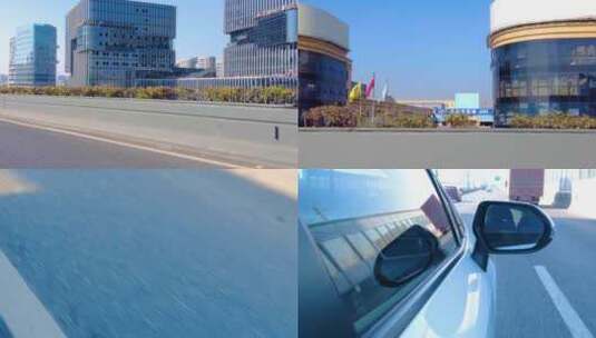 城市汽车窗外的风景多视角视频素材高清在线视频素材下载