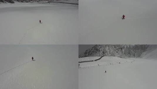 青藏高原海东互助北山景区雪山顶圣母天池高清在线视频素材下载