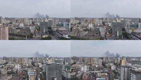 广西南宁兴宁路步行街航拍高清在线视频素材下载