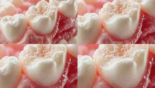 牙齿微距特写素材高清在线视频素材下载