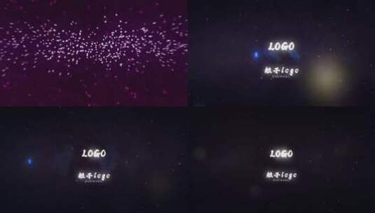 粒子汇聚LOGO标志小片头动画高清AE视频素材下载