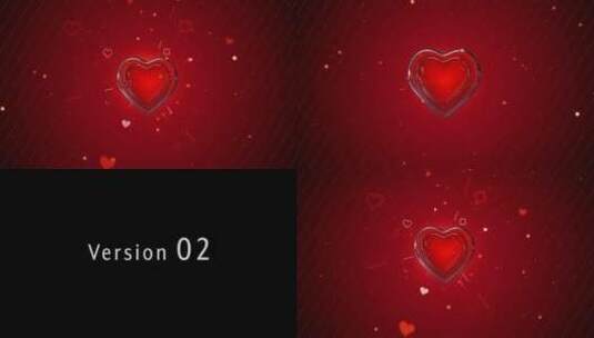 甜蜜浪漫跳动的心脏动画情人节婚礼纪念日回忆特殊时刻AE模板高清AE视频素材下载